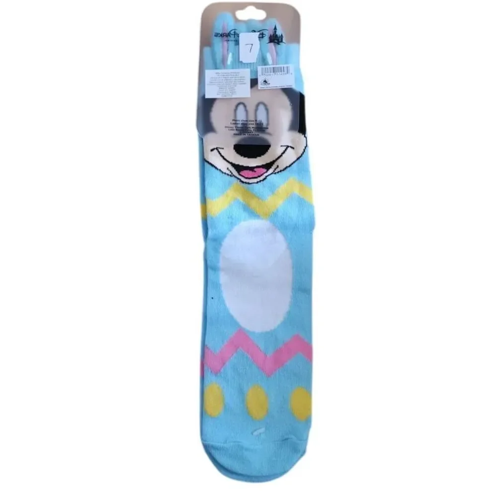 Disney Mickey Mouse Ankle Socks Cute Pastel Pattern Ladies Size‎ 10-13